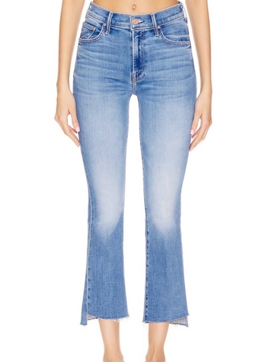 MOTHER Denim - MOTHER Lil’ Insider Crop Step Fray Jeans Petite Out Of The Blue Size 27